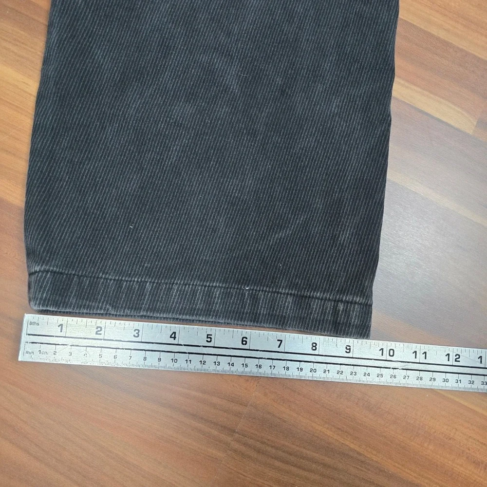 Armani Exchange AX Men's Size 36 Corduroy Pants Charcoal Dark Gray Wide Leg